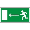 Znak Kierunek do wyjścia drogi ewakuacyjnej (w lewo)