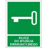 Znak Klucz do wyjścia ewakuacyjnego PF
